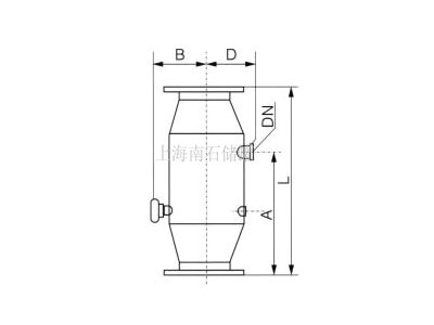 直通反沖洗過濾器結(jié)構(gòu)示意圖