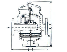 雙接管阻火呼吸閥結(jié)構(gòu)圖